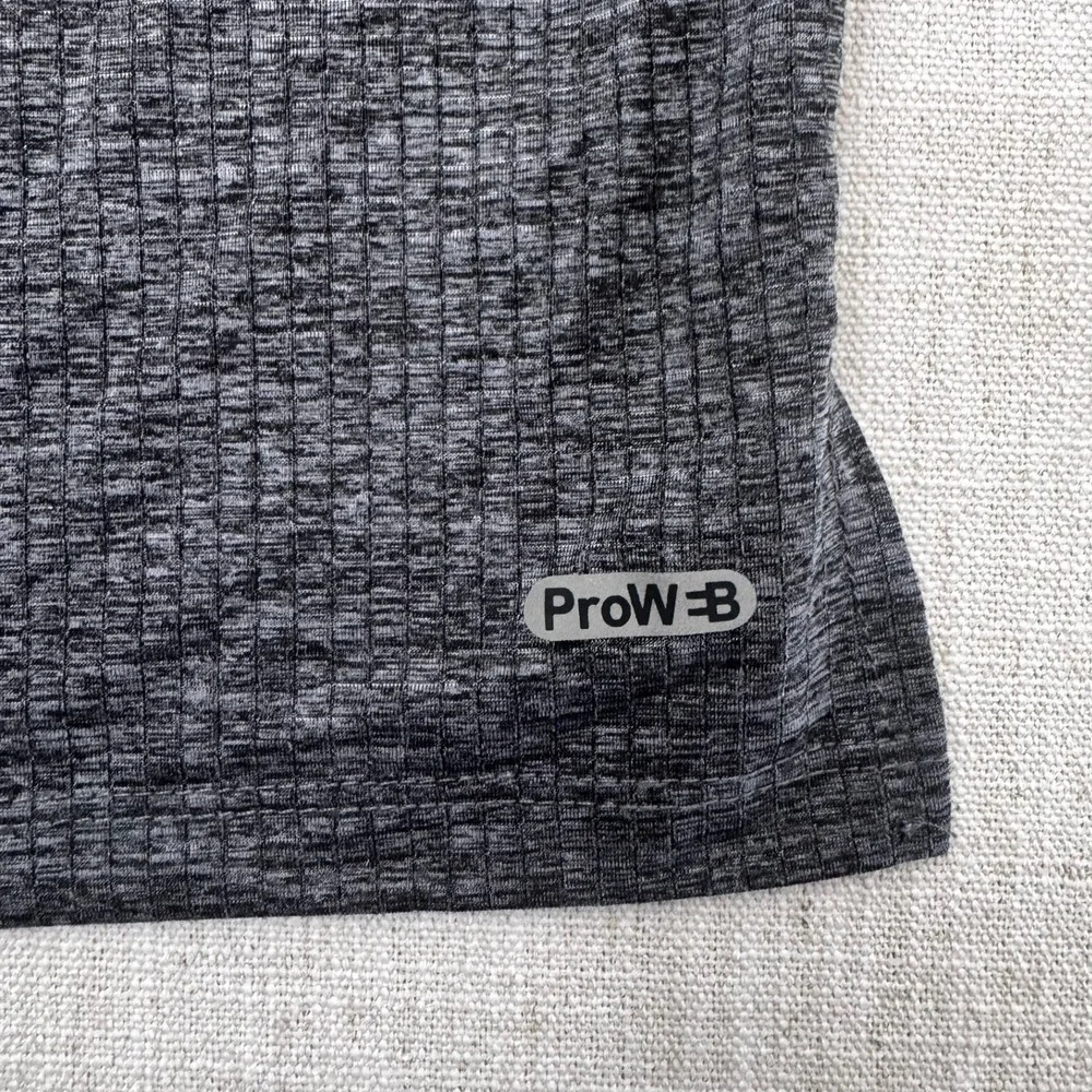 Spyder Mens ProW-B Quarter Zip Pullover Gray‎ Heather Active Top Large